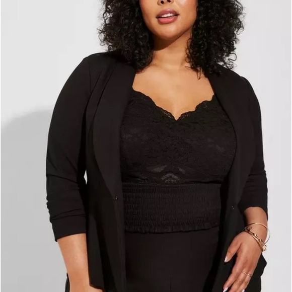 Studio by Torrid Luxe Ponte Peplum Blazer black size: 3X - Picture 1 of 9